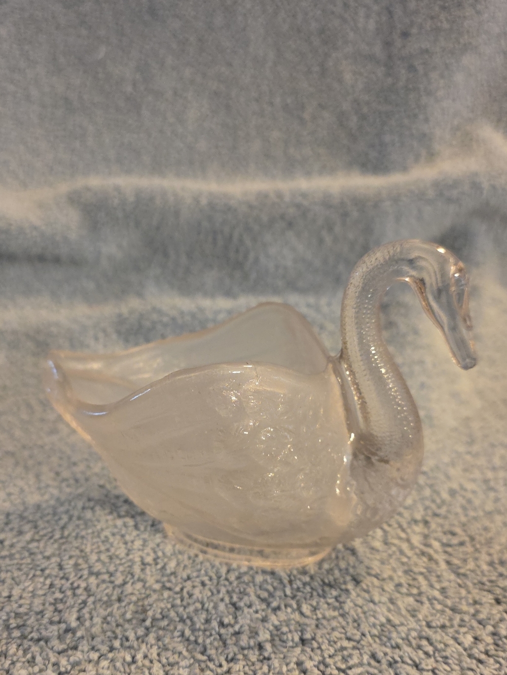 Rare Antique Frosted Glass Swan Punch Cup Replacement Glassware